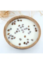 Kahve Çekirdekli Soya Mumu – El Yapımı Ahşap Kase, Doğal & Temiz Yanma - Görsel 2