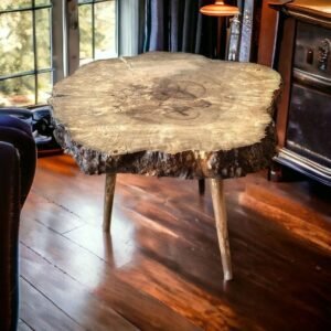 İskandinav Oval Ahşap Masa – Minimal & Modern Tasarım