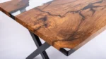 Epoksi Ceviz Ahşap Yemek Masası – Özel Tasarım, 200x100 cm, El Yapımı, Modern ve Şık