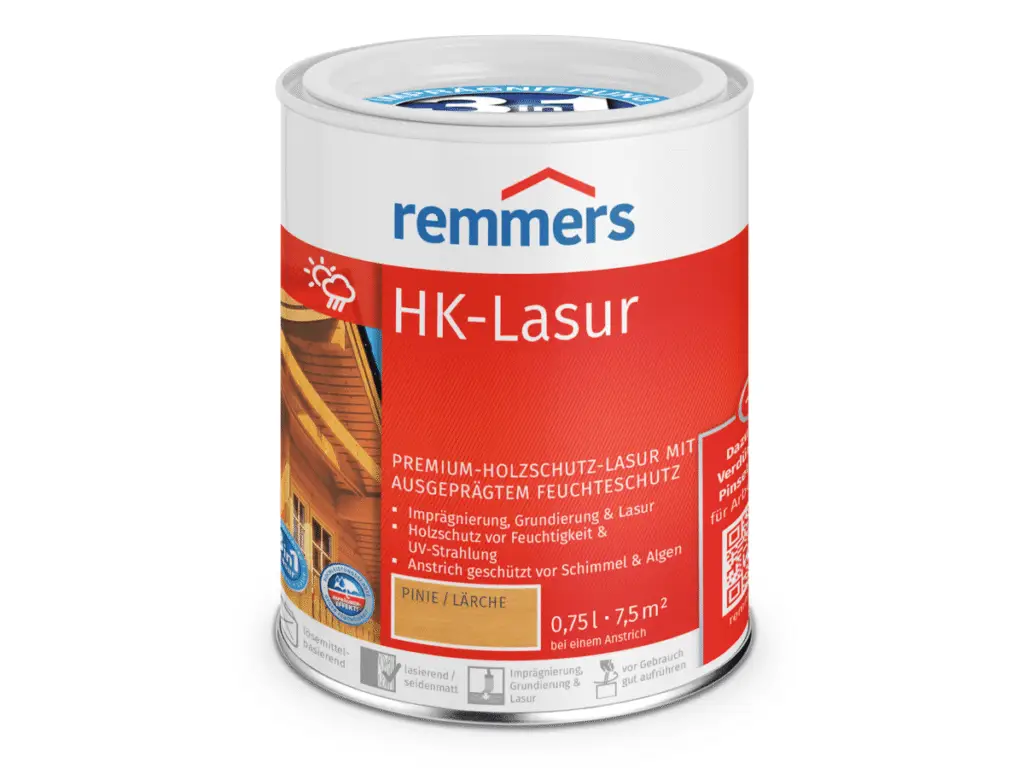 Remmers HK-Lasur 0,75 L dış cephe ahşap koruyucu, şeffaf ambalaj