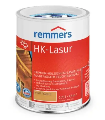Remmers HK-Lasur 0,75 L dış cephe ahşap koruyucu, şeffaf ambalaj