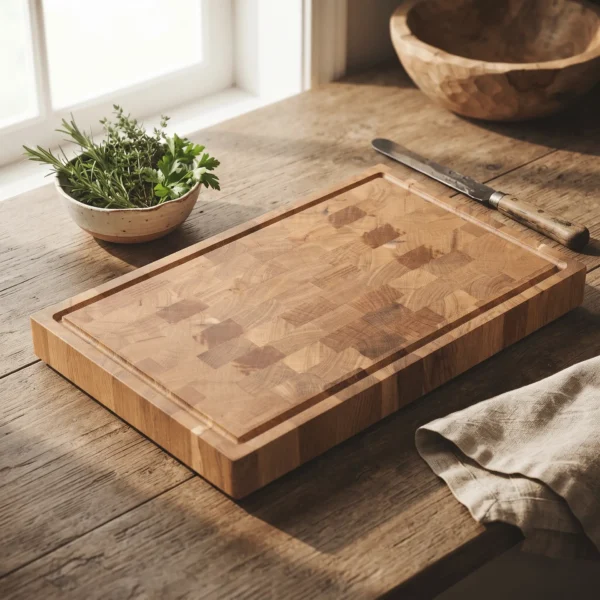 Meşe Endgrain Kesme Tahtası – 40x28 cm