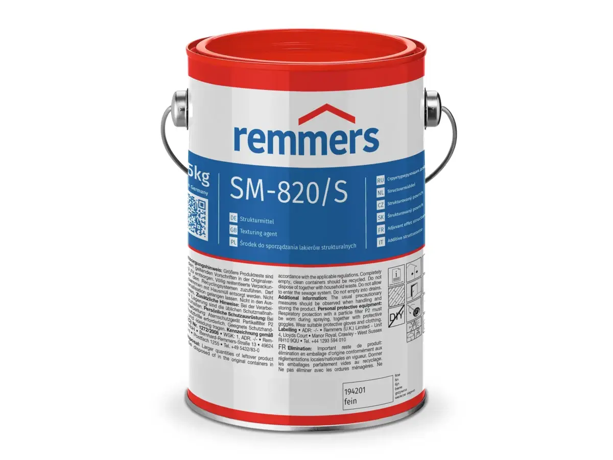 Remmers SM-820 doku maddesi kutusu ve ahşap zemin kaydırmazlık uygulaması